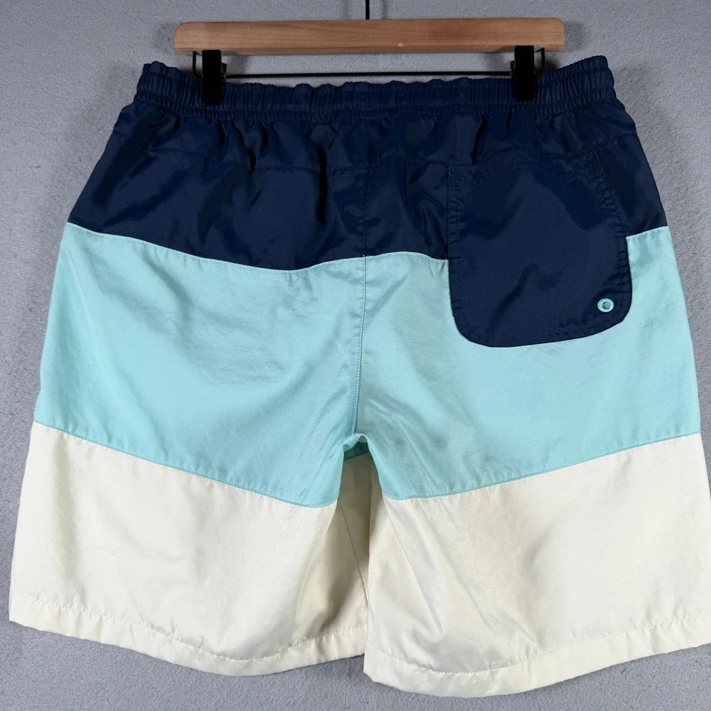 Nike Mens Sportswear Woven Flow Colorblock Shorts Navy Blue CJ4486-382 Large‎